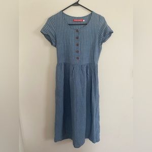 Pyne & Smith Georgian Stripe No. 11 XS 100% linen dress